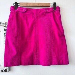 Charter Club New Preppy Fuchsia Pink Corduroy Mini A-line Skirt Size 8